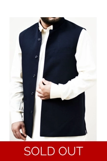 Waist Coat Plain Navy B..