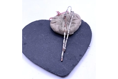 Fused copper and silver hoop earrings