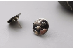 Round Mountains Post Earrings