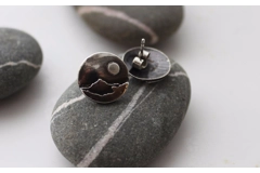 Round Mountains Post Earrings