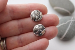 Round Mountains Post Earrings