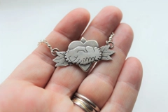 Sterling silver Tattoo inspired Friendship Pendant
