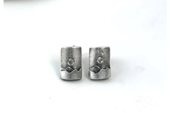 Sterling Silver earrings with faceted gemstones, Tiny Mountains