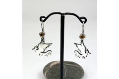 Jo’s Silver Phoenix Earrings with Yellow Sapphire
