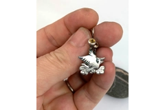 Jo’s Silver Phoenix Earrings with Yellow Sapphire