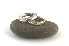 9 carat Gold 3mm Band Ring, Mountains Gold Ring