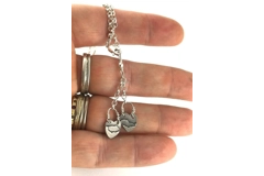 Ajustable Heart Charm Bracelet