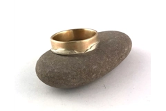 9ct gold 6mm band Mountains Ring