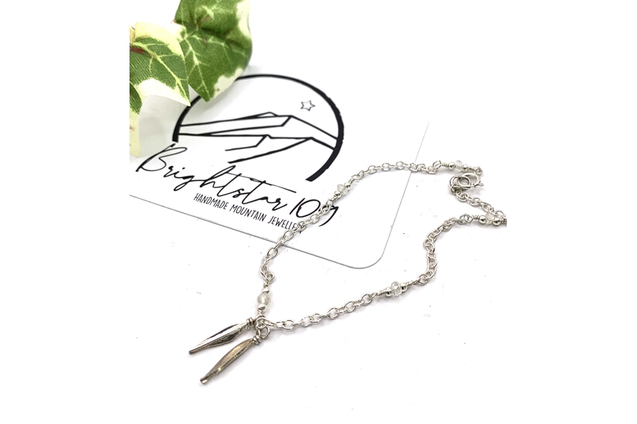 Celtic Tree Calendar Leaf Gemstone Charm Bracelets