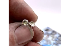 Teardroplet Golden Rutile Stud Earrings