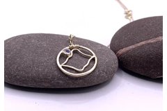 Limited Edition 9ct gold skeleton mountain pendant