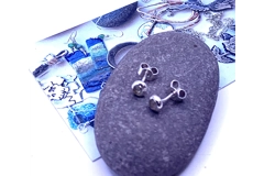 Teardroplet Golden Rutile Stud Earrings