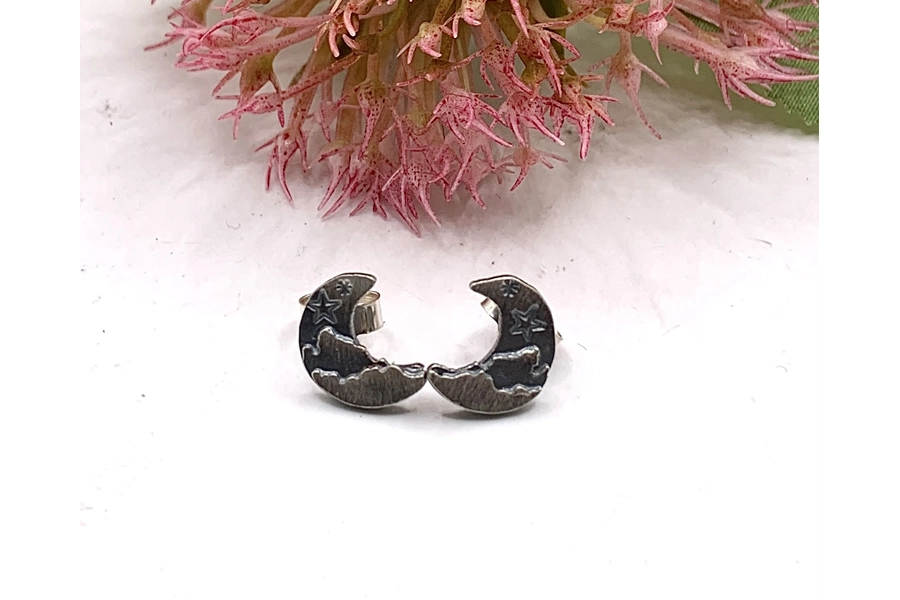 Moon Mountain Stud Earr..