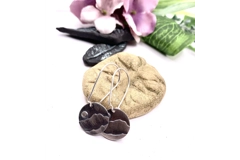 Round Mountains Long Drop Earrings