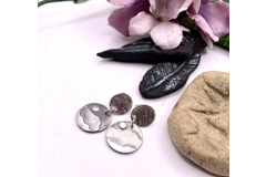 Round Mountains Textured Circle Drop Earrings