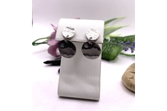 Round Mountains Textured Circle Drop Earrings