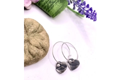 Heart of the Lakes Mountain Hoop Earrings