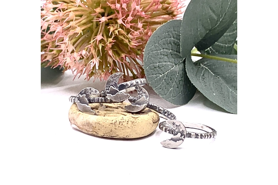 Moon Mountain Simple Ring