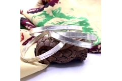 Thin Band Three Peaks Cuff Bangle