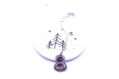 Wainrights Northern Fells Pendant and Earring Set with pink Tourmaline