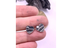 Whernside Heart Stud Earrings