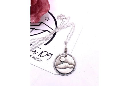 Small Round Mountain Pendant