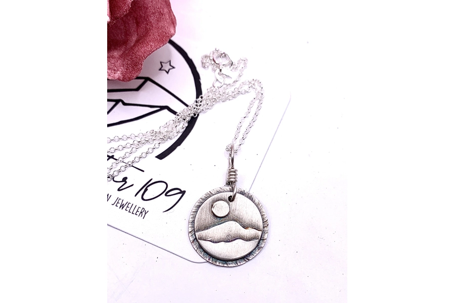 Small Round Mountain Pendant
