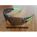Safety Glasses Uvex Pheos Black/Green arms, Smoke lens Safety Glasses Uvex Pheos Black/Green arms, Smoke lens