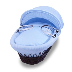 Izziwotnot Blue Gift Moses Basket
