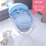 Izziwotnot Blue Gift Moses Basket