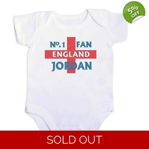England Fan Personalised Bab..