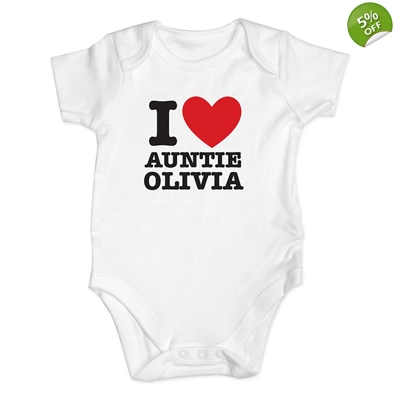 I Heart Pesonalised Baby Vest
