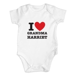 I Heart Pesonalised Baby Vest