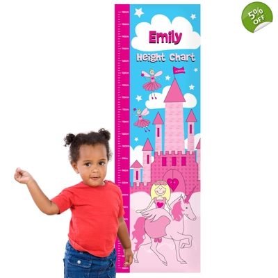 Personalised Height Chart - Princess Height Chart