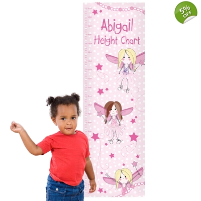 Personalised Height Chart - Fairy Height Chart