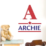 Boys Initial Wall Art - Personalised