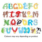 Animal Alphabet Boys Clock - Personalised