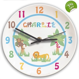 Animal Alphabet Boys Clock -..