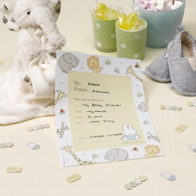Baby Miffy - Party Invitations