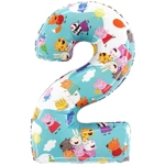 Peppa Pig Number Foil Balloon