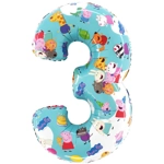 Peppa Pig Number Foil Balloon