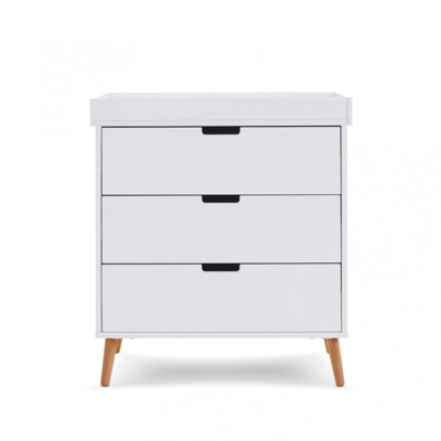 Obaby Maya Changing Unit - White With Natural Trim