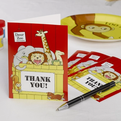 Dear Zoo Thank You Cards