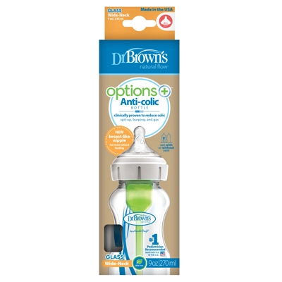 Dr Brown's Options+ Bottle Glass 270Ml Wide Neck