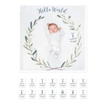 Lulujo Hello World Milestone Blanket
