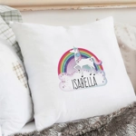 Personalised Unicorn Cream Cushion Cover