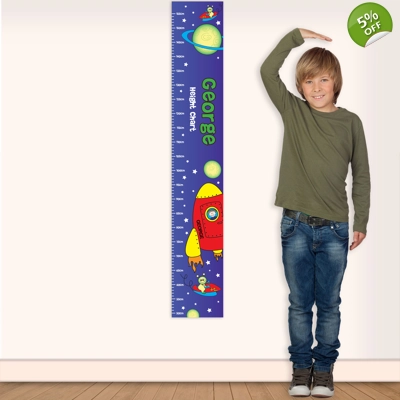 Personalised Height Chart - Space