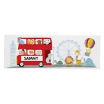 Personalised London Animal Bus Wooden Block Sign