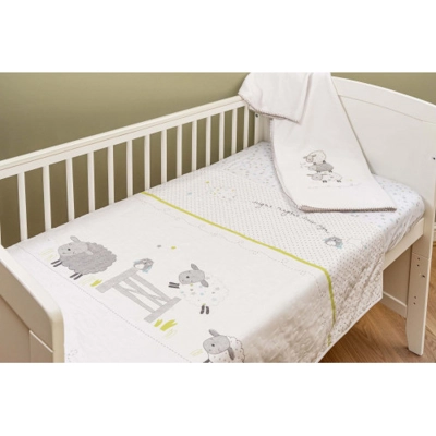 East Coast Silvercloud Counting Sheep Cot Bedding Coverlet Set