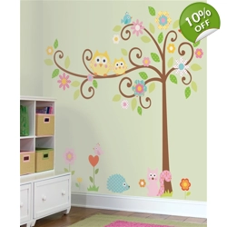 RoomMates Scroll Tree Wall Sticker